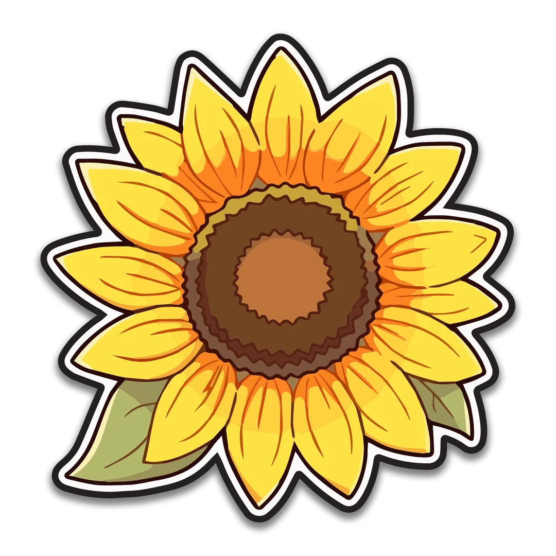 Golden Sunflower Sticker