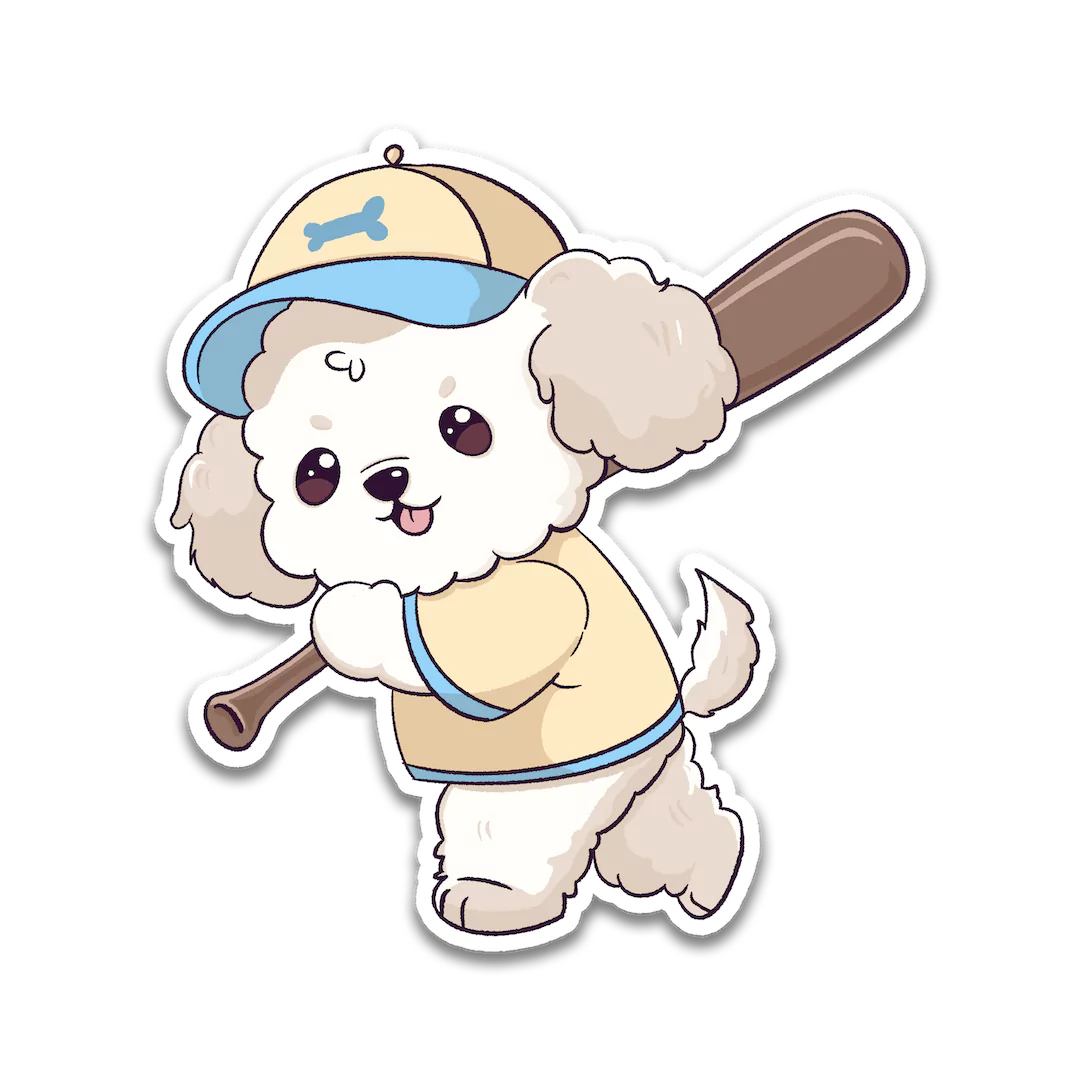 Baseball Slugger Finn Sticker