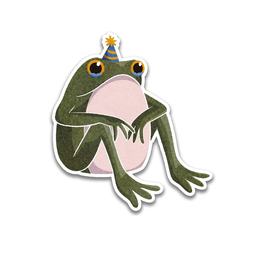 Existential frog sticker