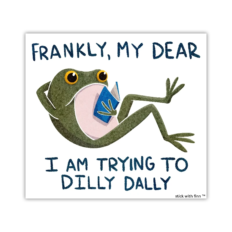 Dilly Dally Frog Sticker