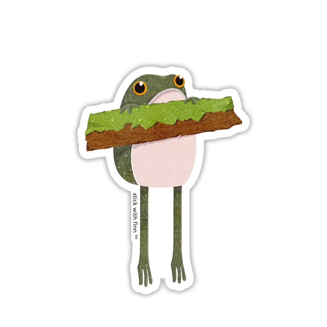 Hangin' in There Frogson Sticker