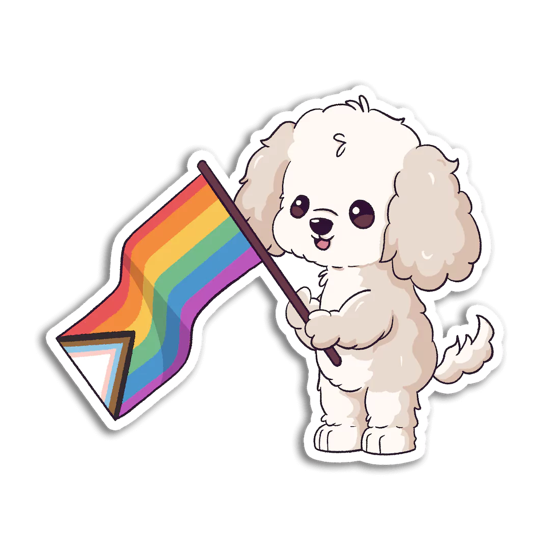 Finn pride flag sticker