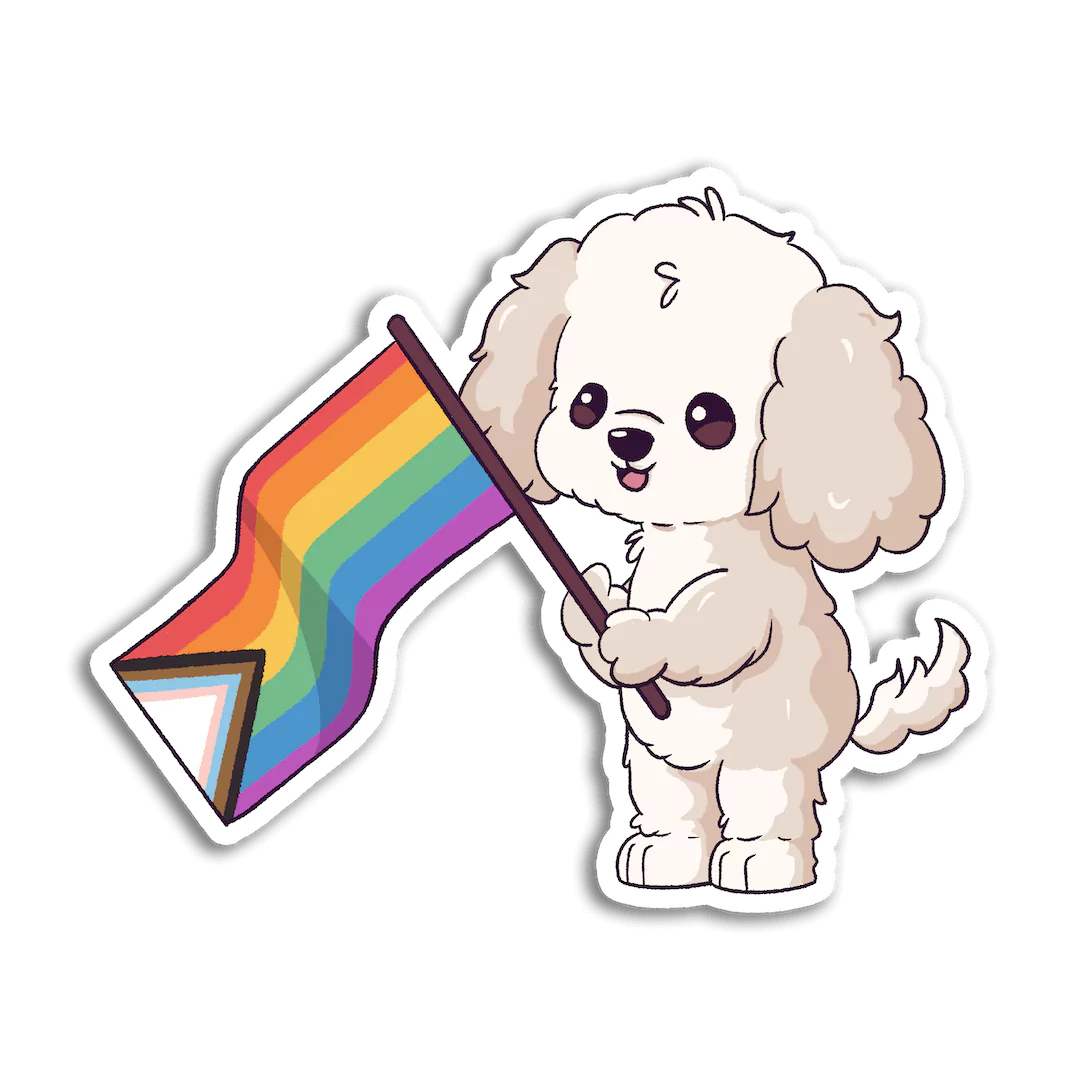 Finn & Progress Pride Flag Sticker