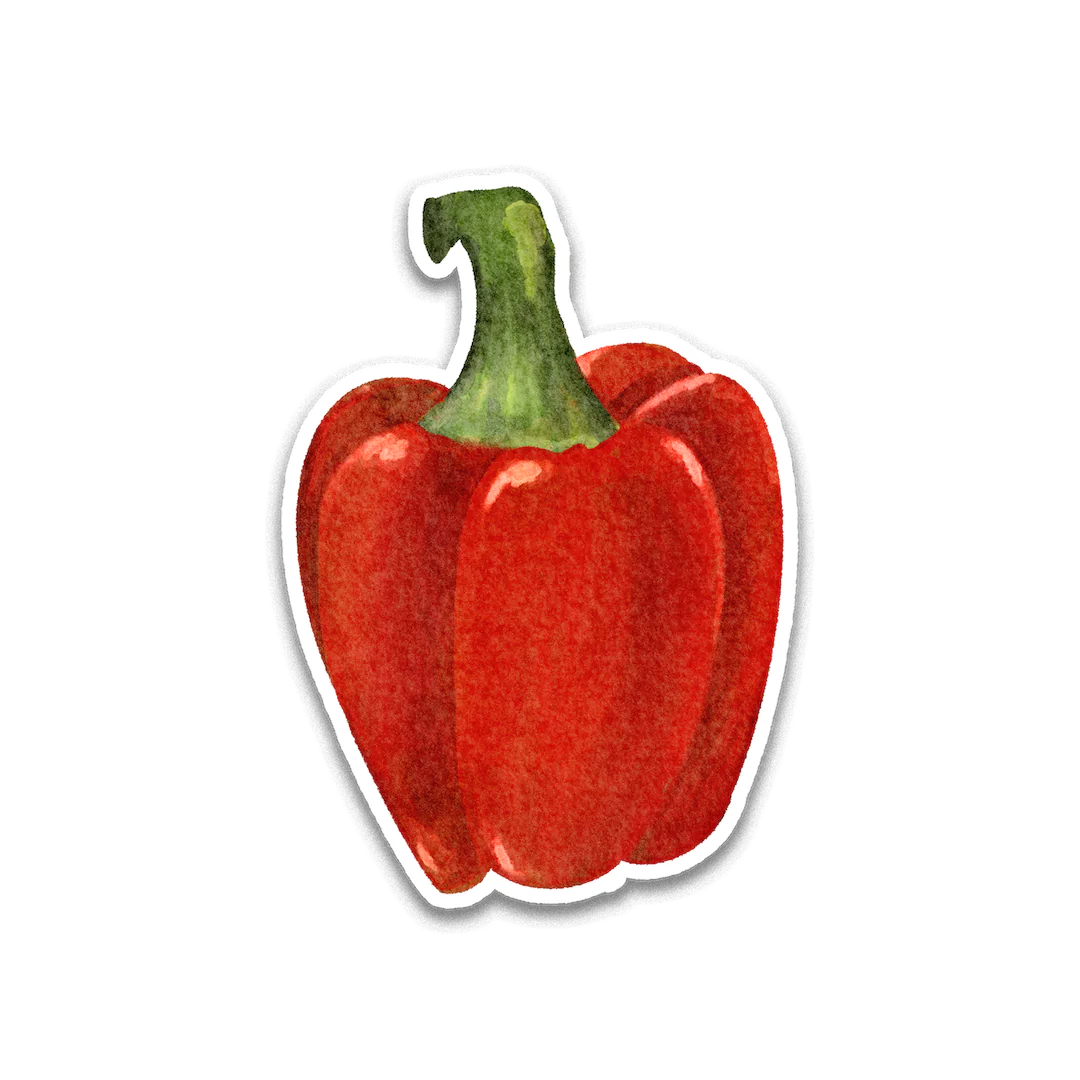 Red Bell Pepper Sticker