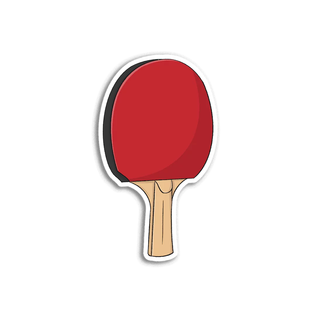 Ping Pong Paddle Sticker