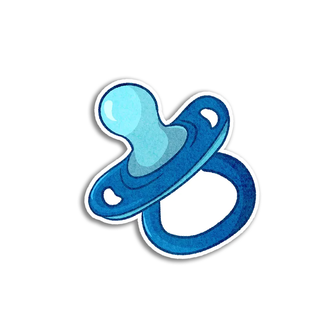 Blue Pacifier Sticker