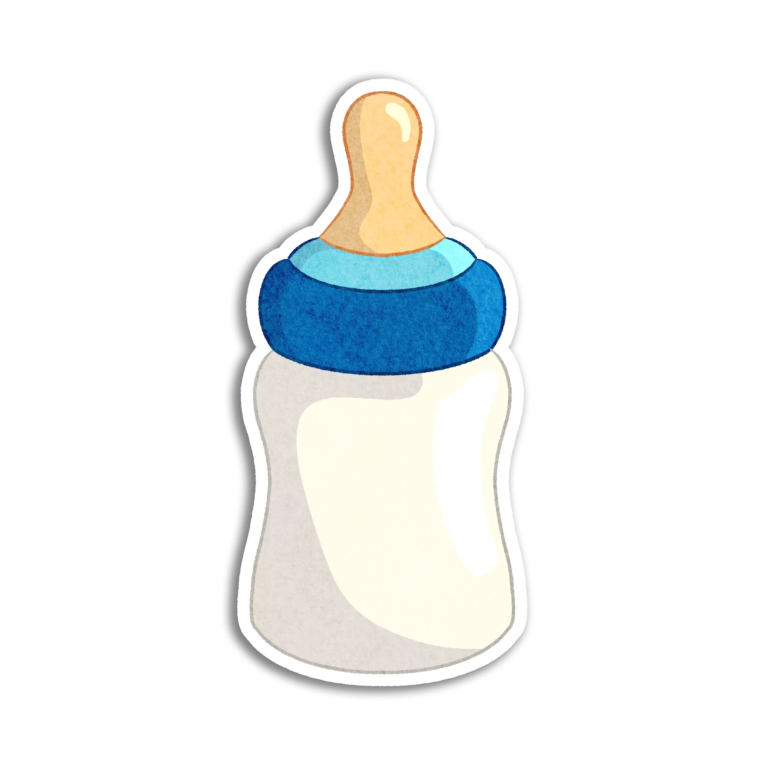 Blue Baby Bottle Sticker