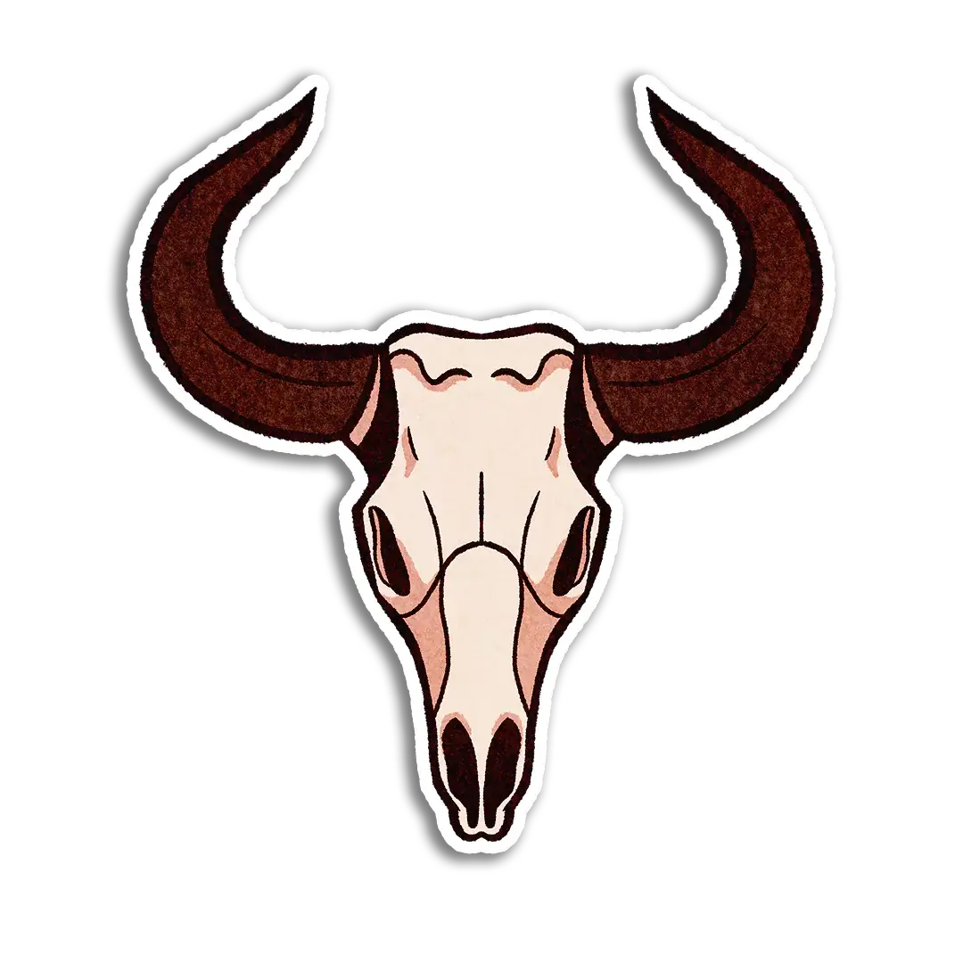 Cow Skull Sticker