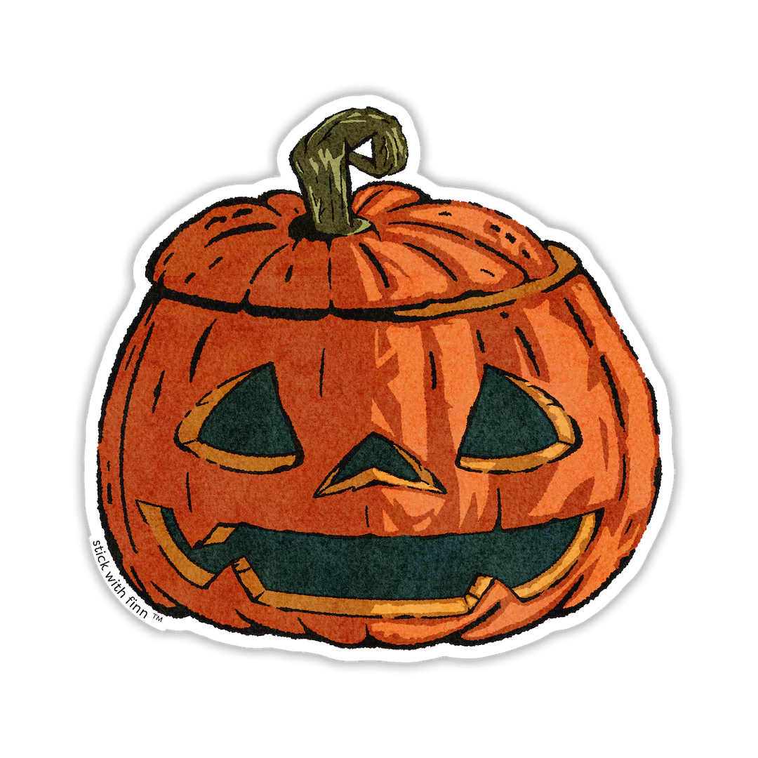 Cozy Orange Pumpkin Sticker