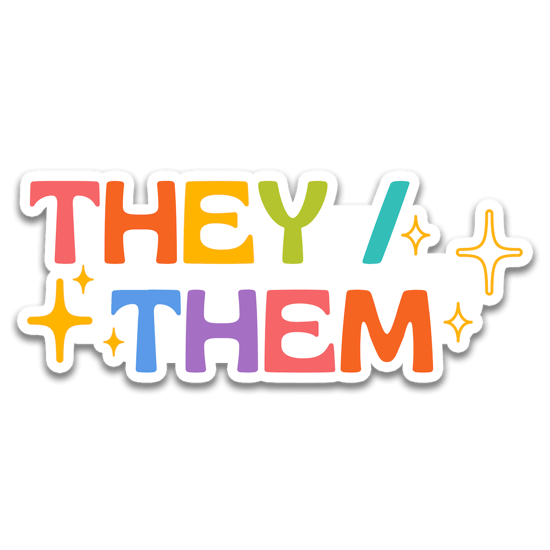 They/Them Pronouns Sticker