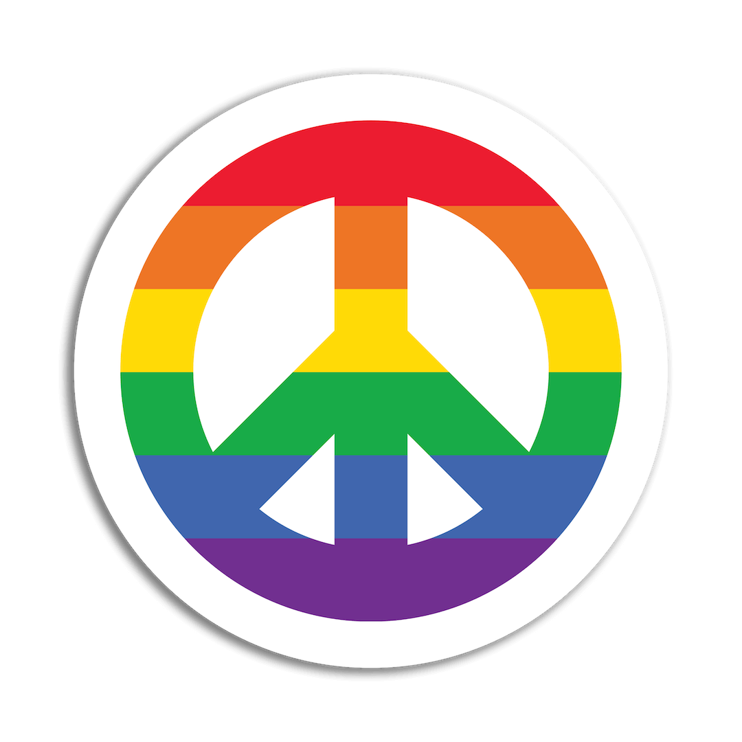 Peace Sign Pride Sticker