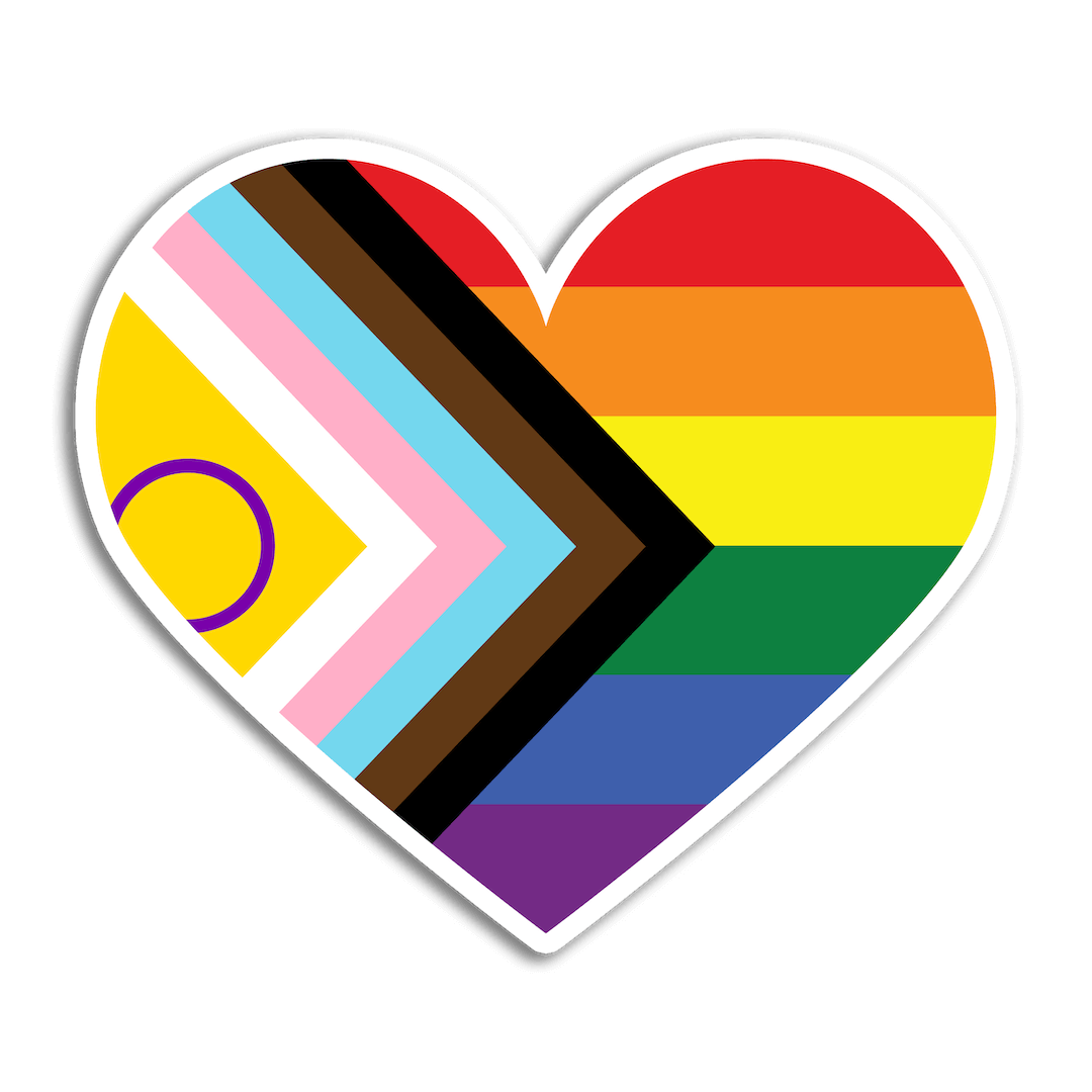 Intersex Inclusive Heart Sticker