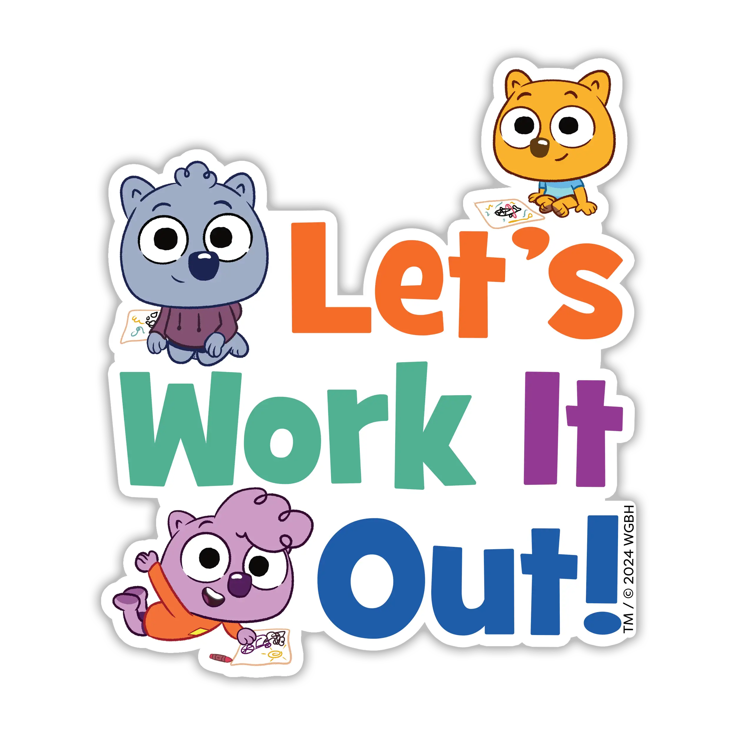 Let's Work It Out Wombats! Sticker