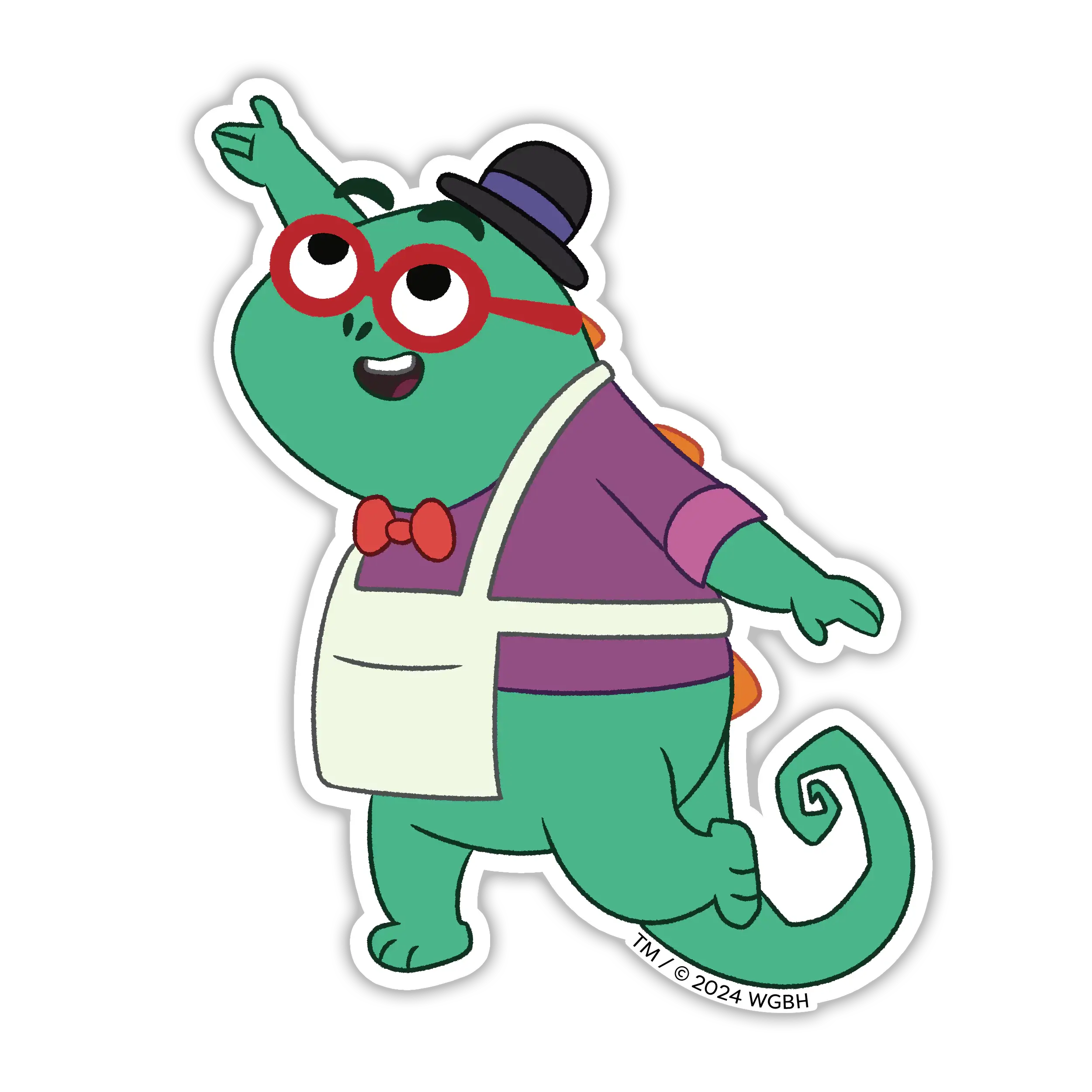 Mr. E Sticker Green Iguana