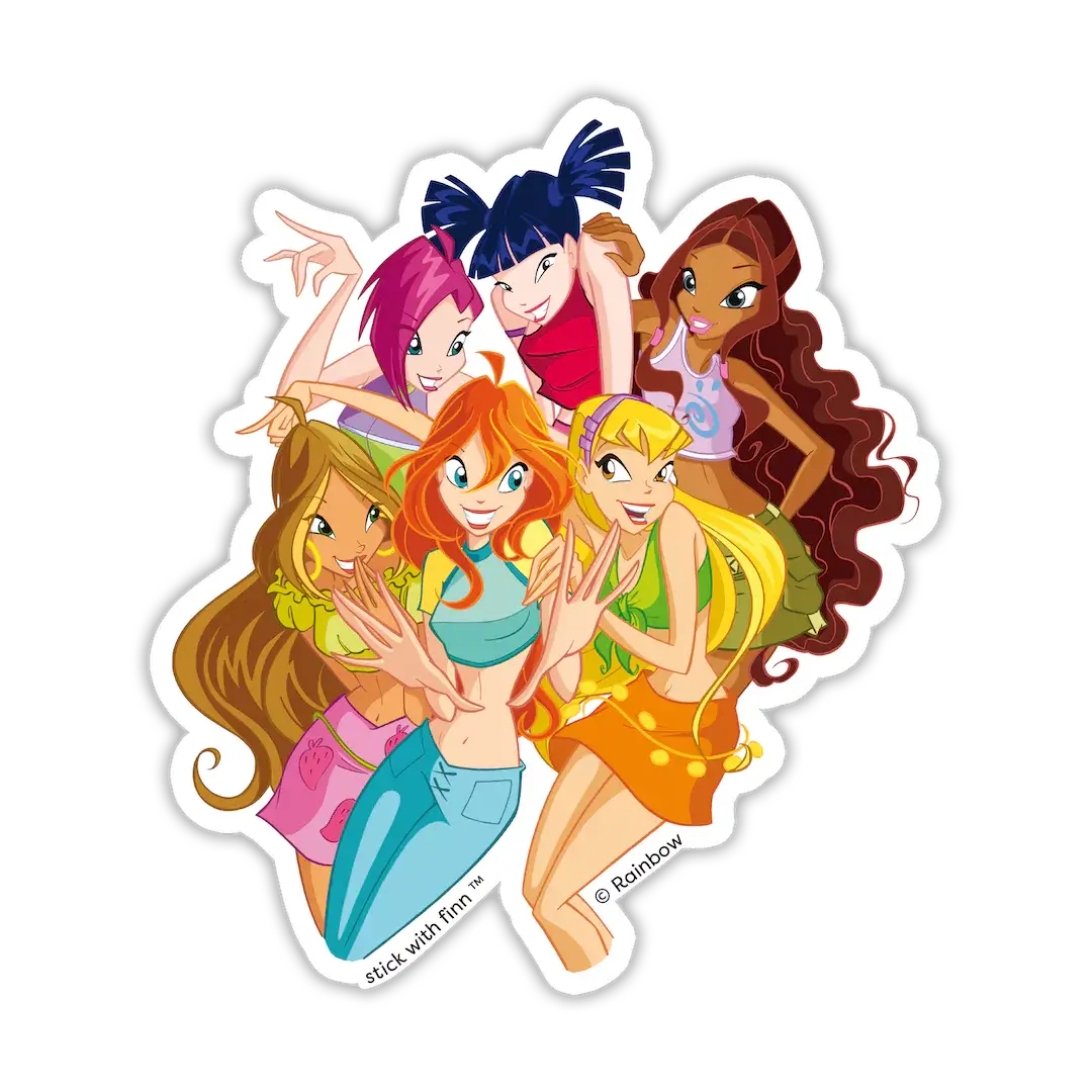 Winx Club Main Dress Group Sticker