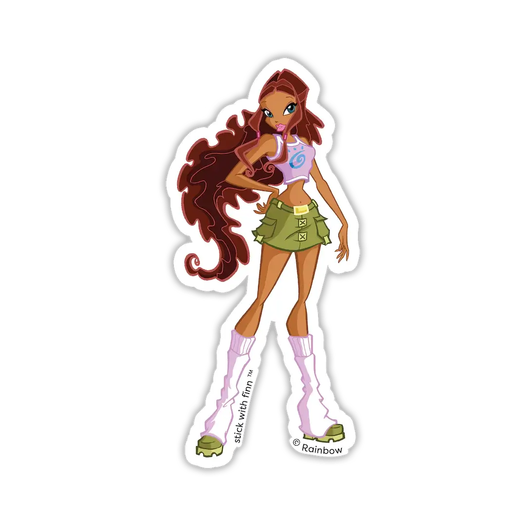 Winx Club Aisha Main Dress Sticker