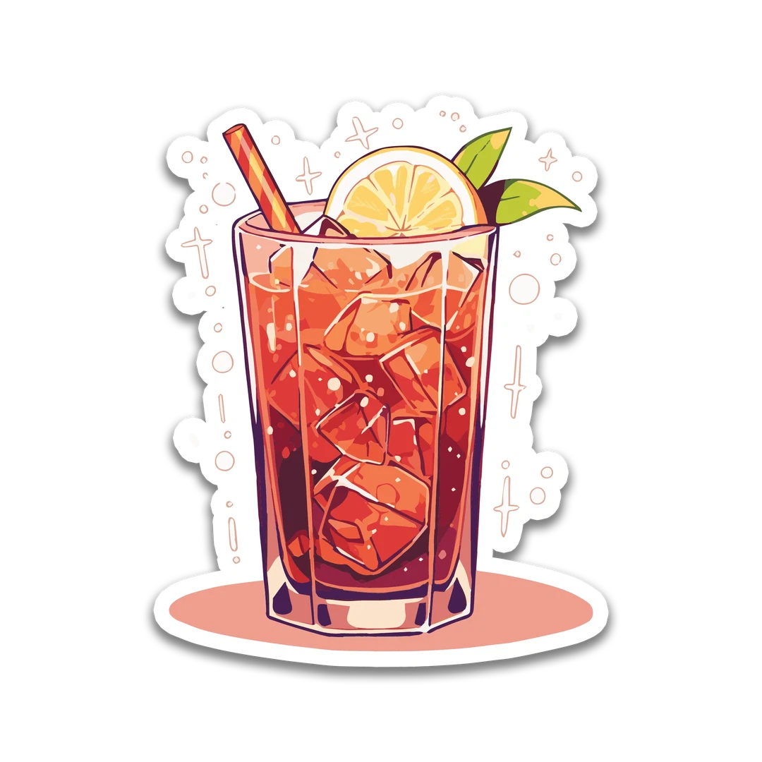 Orange Iced Tea Sticker