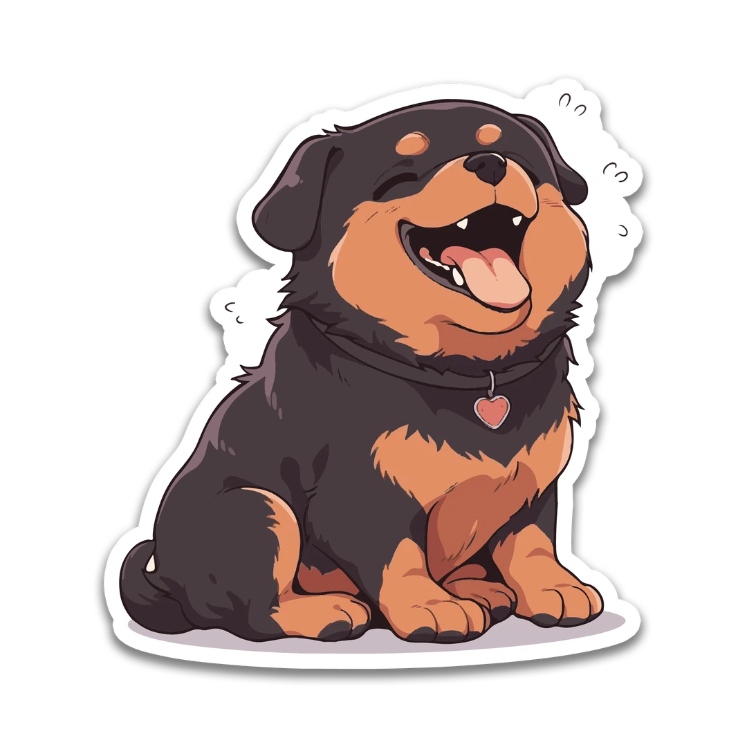 Brown Rottweiler Sticker